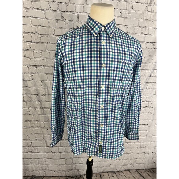 Orvis Nonstop Twill Active Fit Shirt Mens SZ Large Nylon Blue,White - Picture 3 of 9